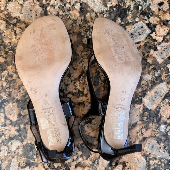NEW STUART WEITZMAN Black Align Stiletto Sandal - Picture 7 of 9